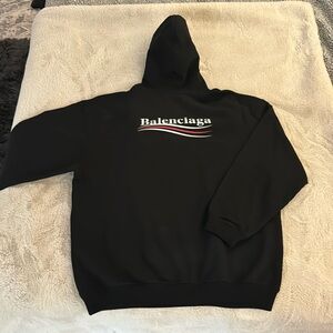 Balenciaga Red White Campaign Hoodie Size M (Large Fit)